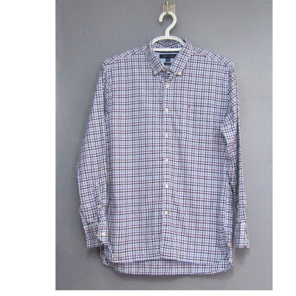 Tommy Hilfiger Custom Fit Blue Purple Check Shirt